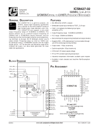 Datasheet ICS8427DK-02T manufacturer ICST