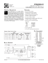 Datasheet ICS843004-01 manufacturer ICST