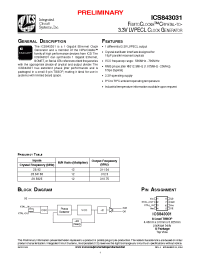 Datasheet ICS843031AG manufacturer ICST