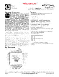Datasheet ICS843034AY-01LF производства ICST