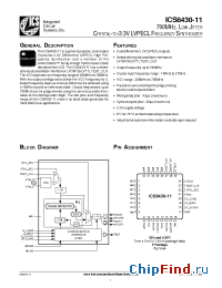Datasheet ICS8430DY-11 manufacturer ICST