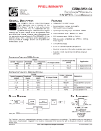 Datasheet ICS843251AG-04LFT manufacturer ICST