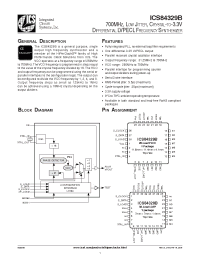 Datasheet ICS84329BYLFT manufacturer ICST