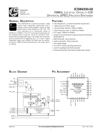 Datasheet ICS84330AV-02 manufacturer ICST