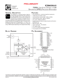 Datasheet ICS84330CM-01 manufacturer ICST