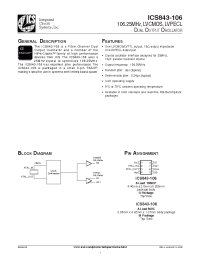 Datasheet ICS843AG-106LFT manufacturer ICST