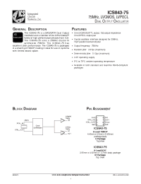 Datasheet ICS843AG-75 manufacturer ICST