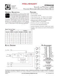 Datasheet ICS844246AGLF производства ICST