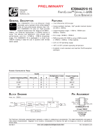 Datasheet ICS844251BGI-15T manufacturer ICST