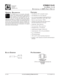 Datasheet ICS85211AMI-01T manufacturer ICST