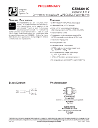 Datasheet ICS853011CG manufacturer ICST