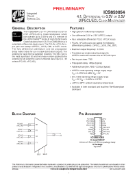 Datasheet ICS853054AGLF manufacturer ICST