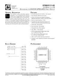 Datasheet ICS853111A02L manufacturer ICST