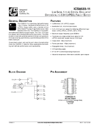 Datasheet ICS8533AG-11T manufacturer ICST