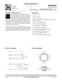 Datasheet ICS85354 производства ICST