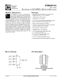 Datasheet ICS85357AG-01 manufacturer ICST