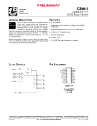 Datasheet ICS8543BGT manufacturer ICST