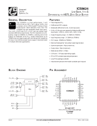 Datasheet ICS8624BYLFT manufacturer ICST