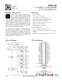 Datasheet ICS87158 manufacturer ICST