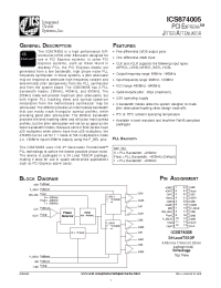 Datasheet ICS874005AGLFT manufacturer ICST