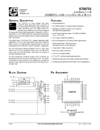 Datasheet ICS8752CYT manufacturer ICST