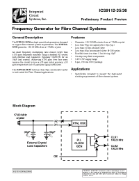 Datasheet ICS9112M-36 manufacturer ICST