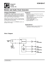 Datasheet ICS9120M-47 производства ICST