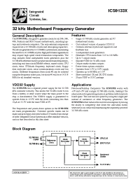 Datasheet ICS9133X-01CW20 manufacturer ICST