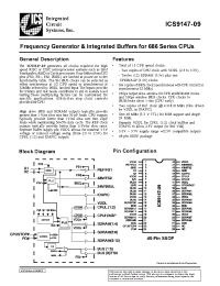 Datasheet ICS9147F-09 manufacturer ICST