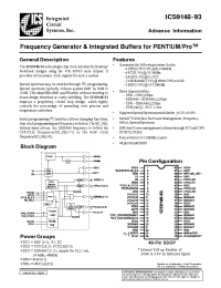 Datasheet ICS9148-93 manufacturer ICST
