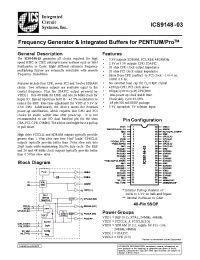 Datasheet ICS9148F-03 manufacturer ICST