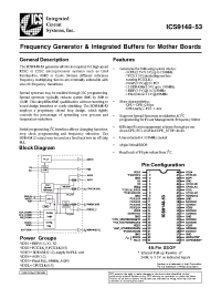 Datasheet ICS9148F-53 manufacturer ICST