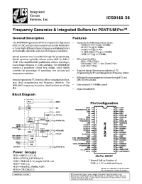 Datasheet ICS9148yF-36 manufacturer ICST