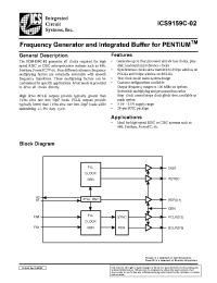 Datasheet ICS9159C-02 manufacturer ICST