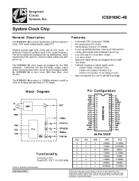 Datasheet ICS9169C-40 manufacturer ICST