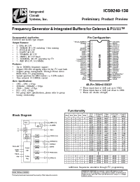 Datasheet ICS9248-138 manufacturer ICST