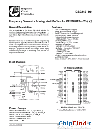 Datasheet ICS9248F-134-T производства ICST