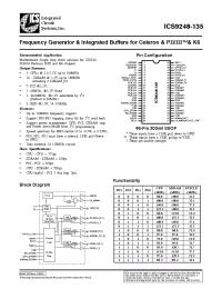 Datasheet ICS9248yF-135-T manufacturer ICST