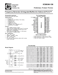 Datasheet ICS9248yF-138 производства ICST