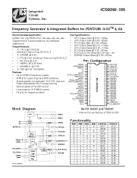 Datasheet ICS9248YF-195LF-T manufacturer ICST