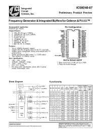 Datasheet ICS9248yF-87 manufacturer ICST