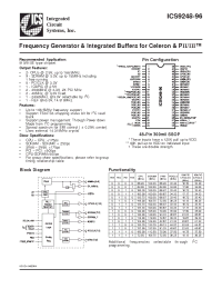 Datasheet ICS9248YF-96LF-T manufacturer ICST