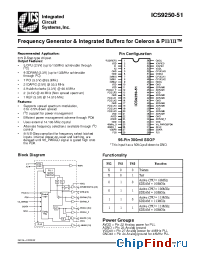 Datasheet ICS9250-51 manufacturer ICST