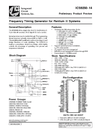 Datasheet ICS9250yF-14-T manufacturer ICST