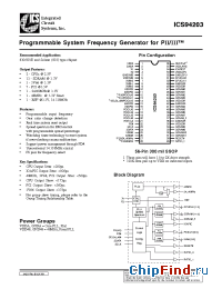 Datasheet ICS94203F-T manufacturer ICST