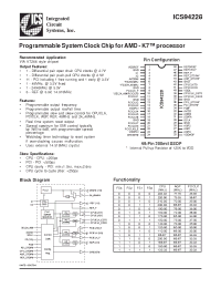 Datasheet ICS94228 manufacturer ICST