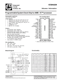 Datasheet ICS94229YF-T manufacturer ICST