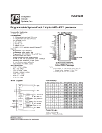 Datasheet ICS94235 manufacturer ICST