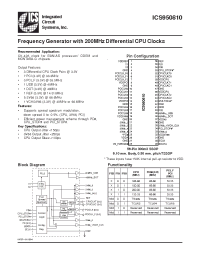 Datasheet ICS950810YFLF-T manufacturer ICST
