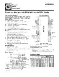 Datasheet ICS950812YGLFT производства ICST